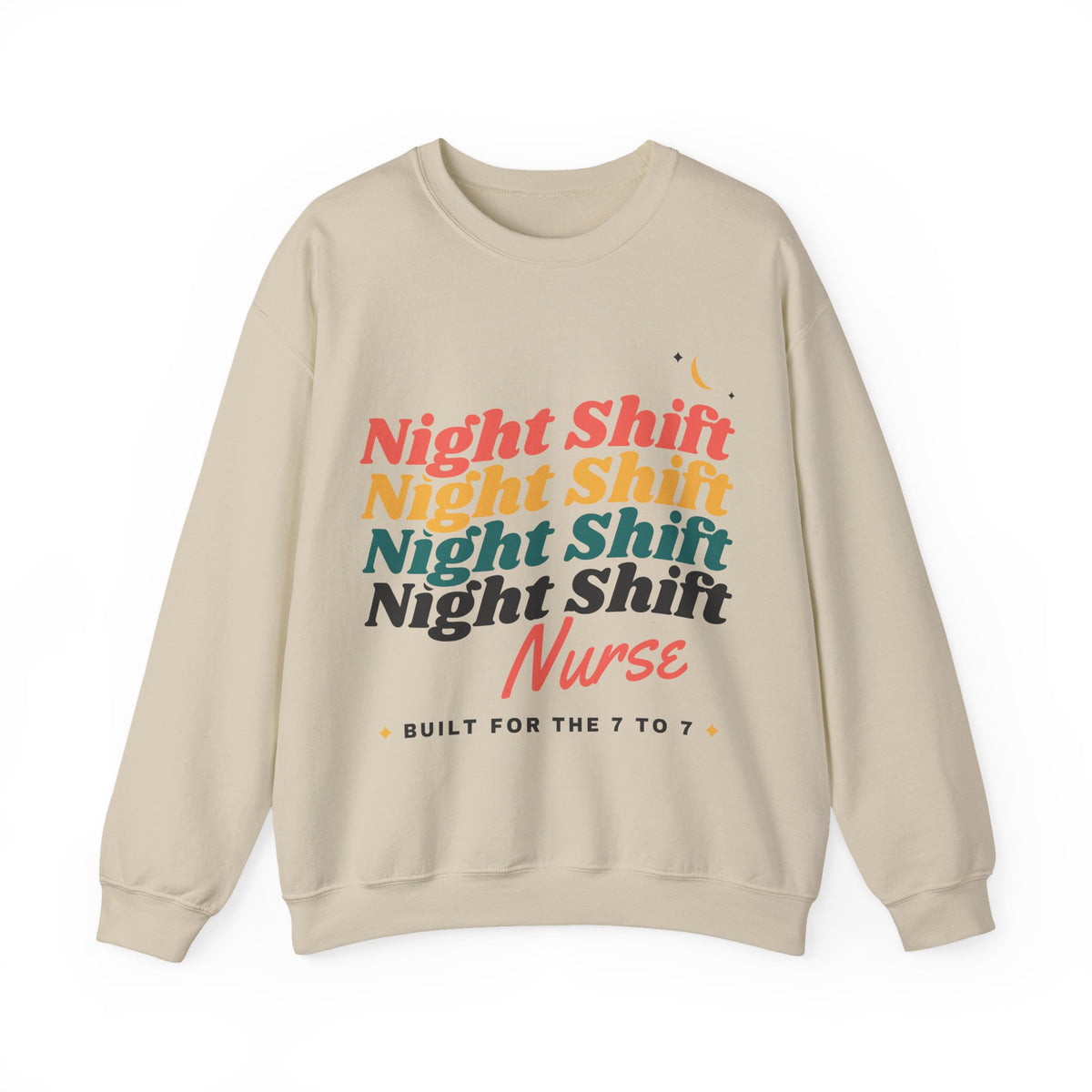 Night Shift Nurse Retro Crewneck Sweatshirt