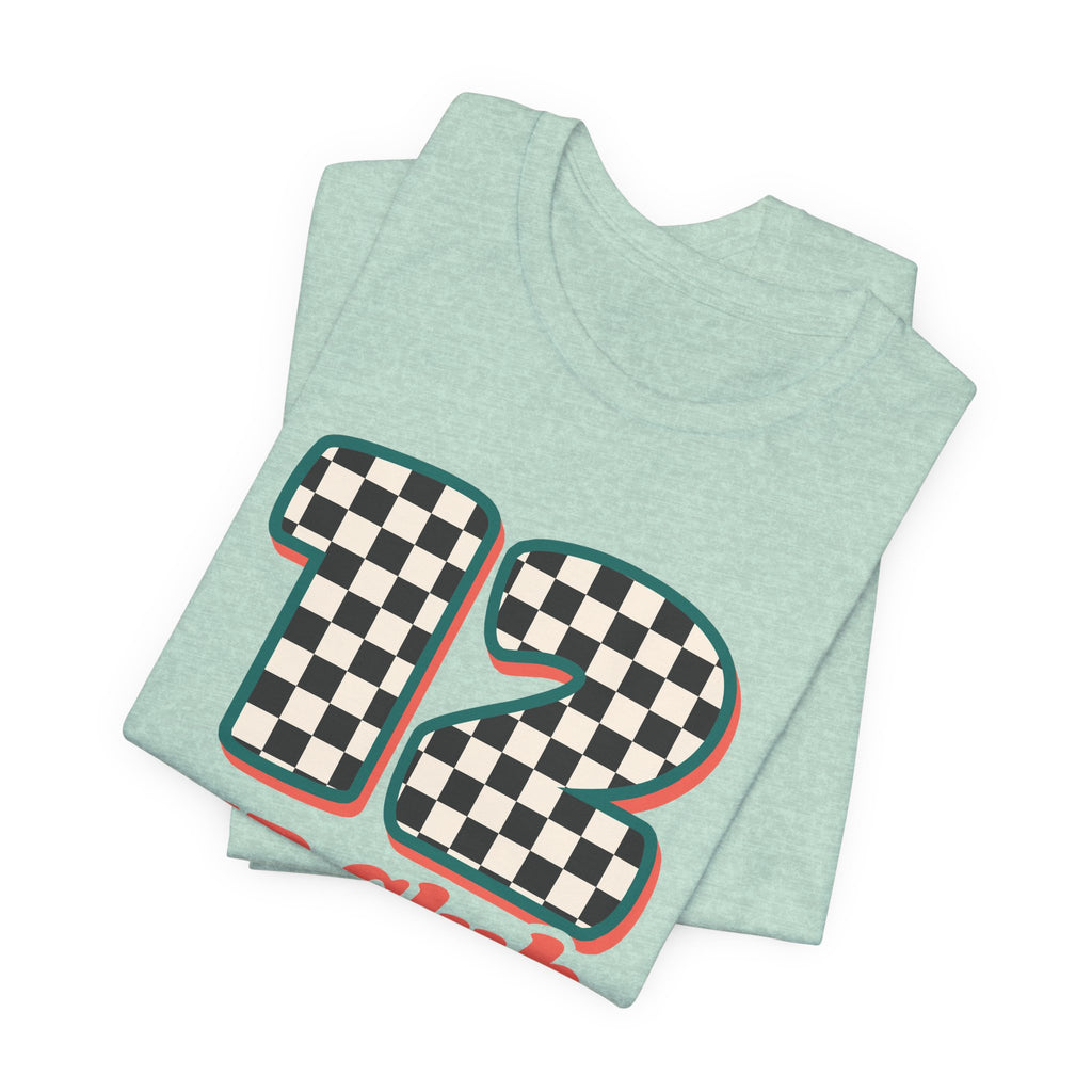 12 HR Club Retro Checkerboard Nurse Tee