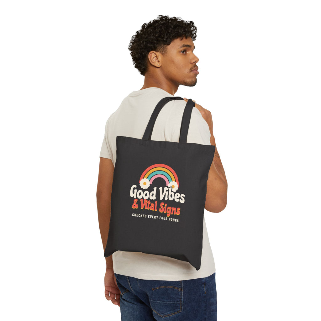 Good Vibes and Vital Signs Nurse Tote Bag