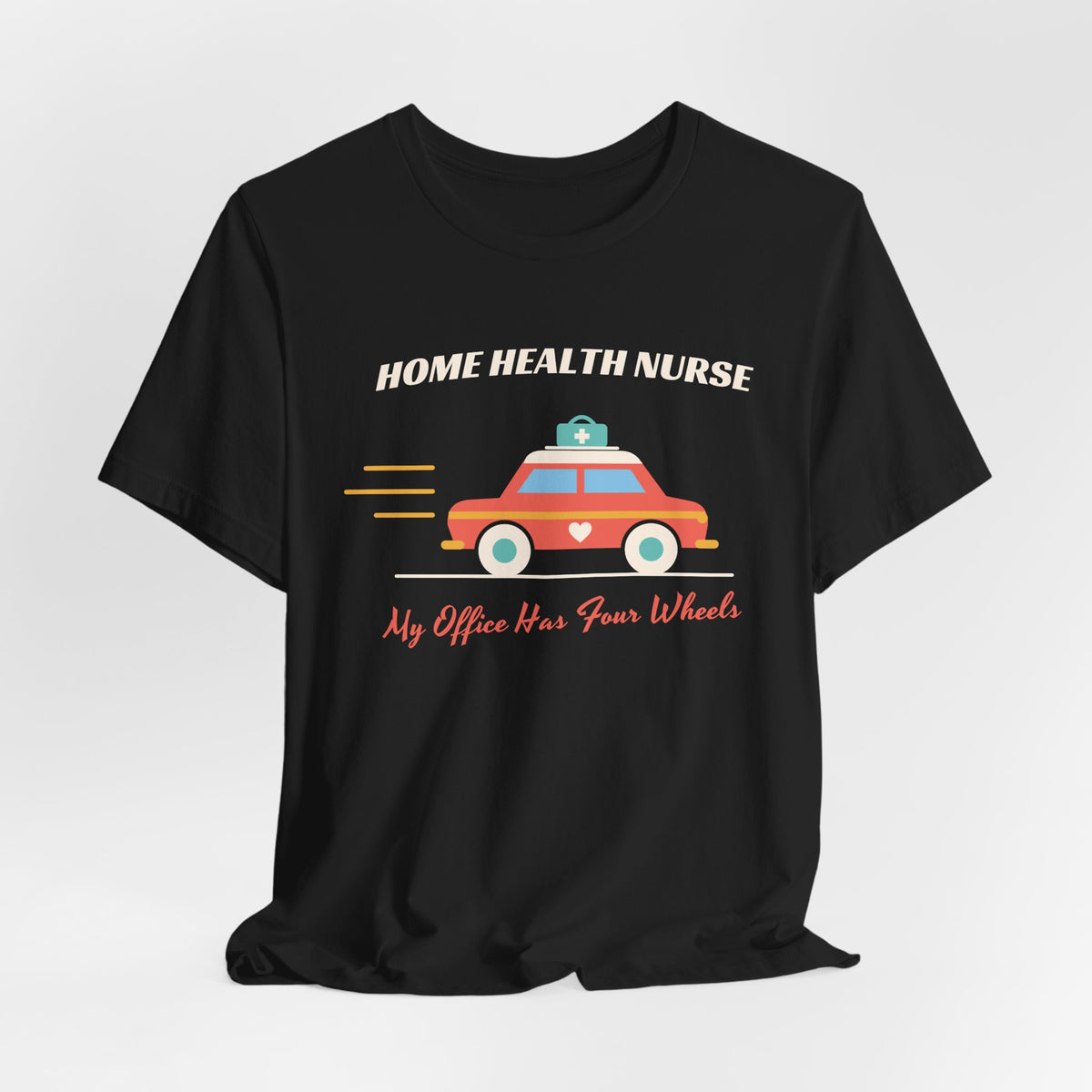 Home Health Nurse Retro Car Tee
