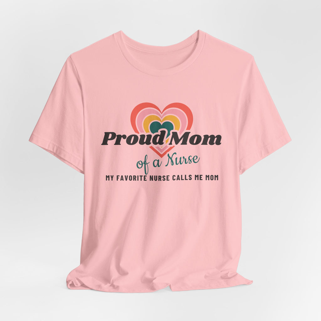 Proud Mom of a Nurse Retro Hearts Tee