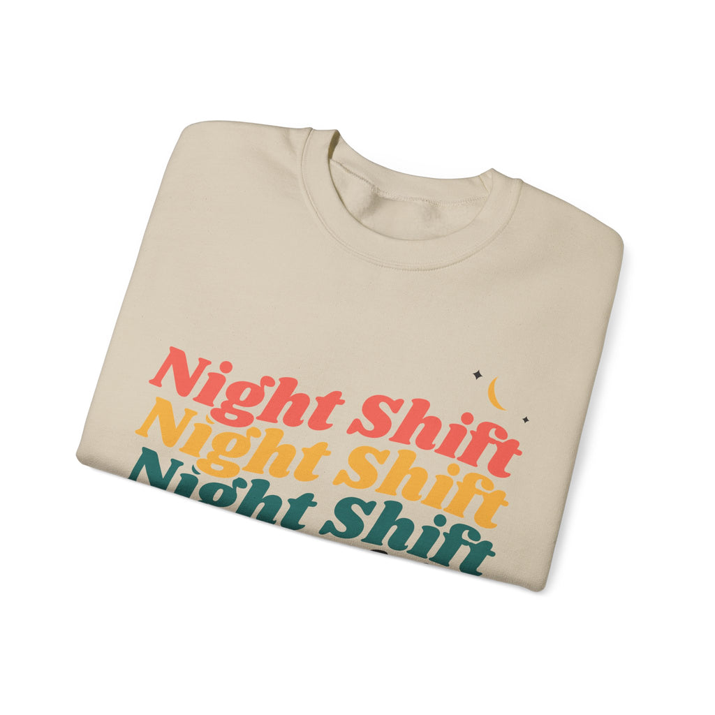 Night Shift Nurse Retro Crewneck Sweatshirt