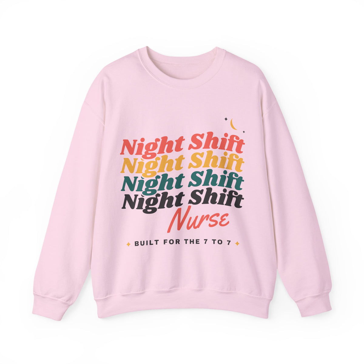 Night Shift Nurse Retro Crewneck Sweatshirt