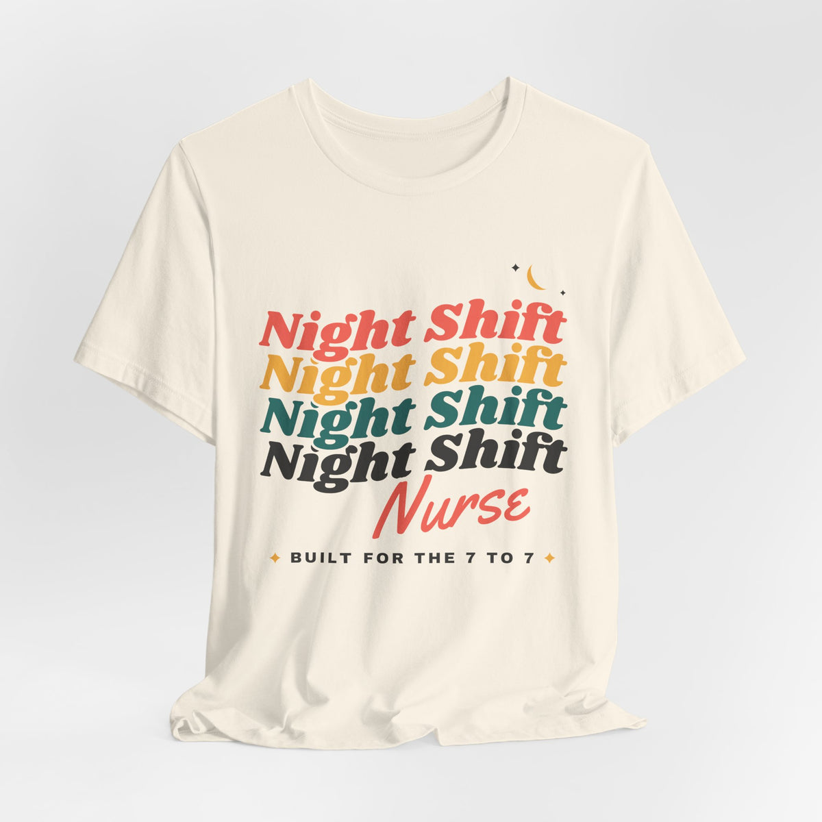 Night Shift Nurse Retro Stack Tee