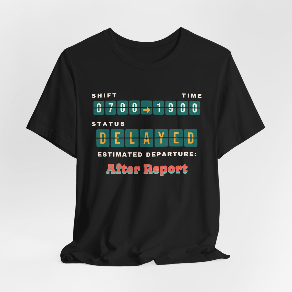Shift Status Delayed Split Flap Board Nurse Tee