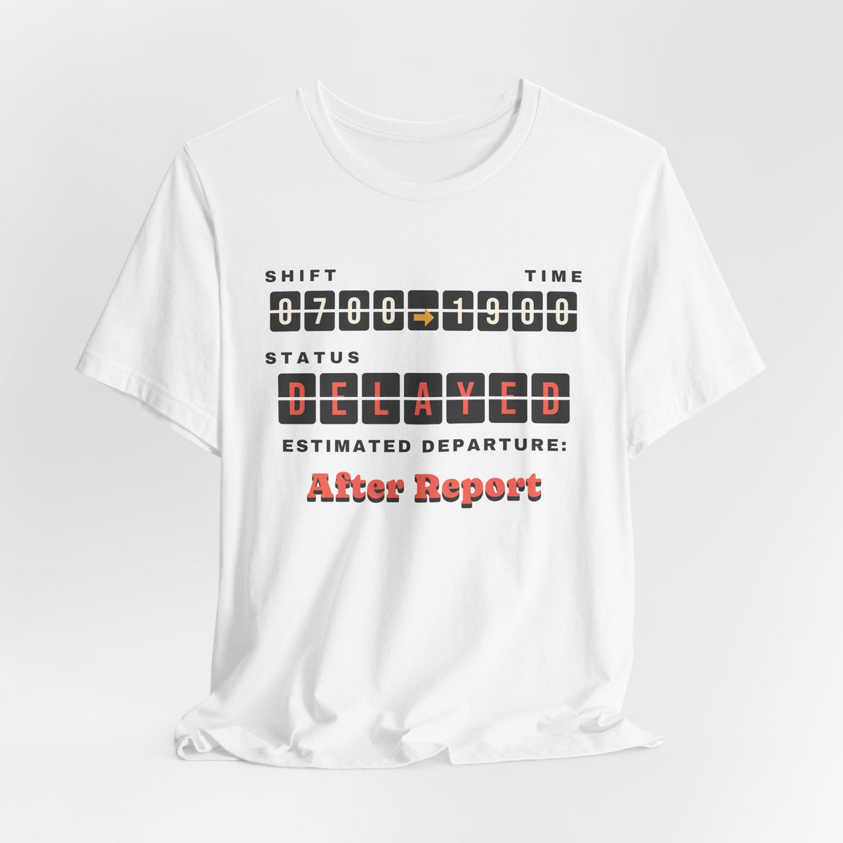 Shift Status Delayed Split Flap Board Nurse Tee