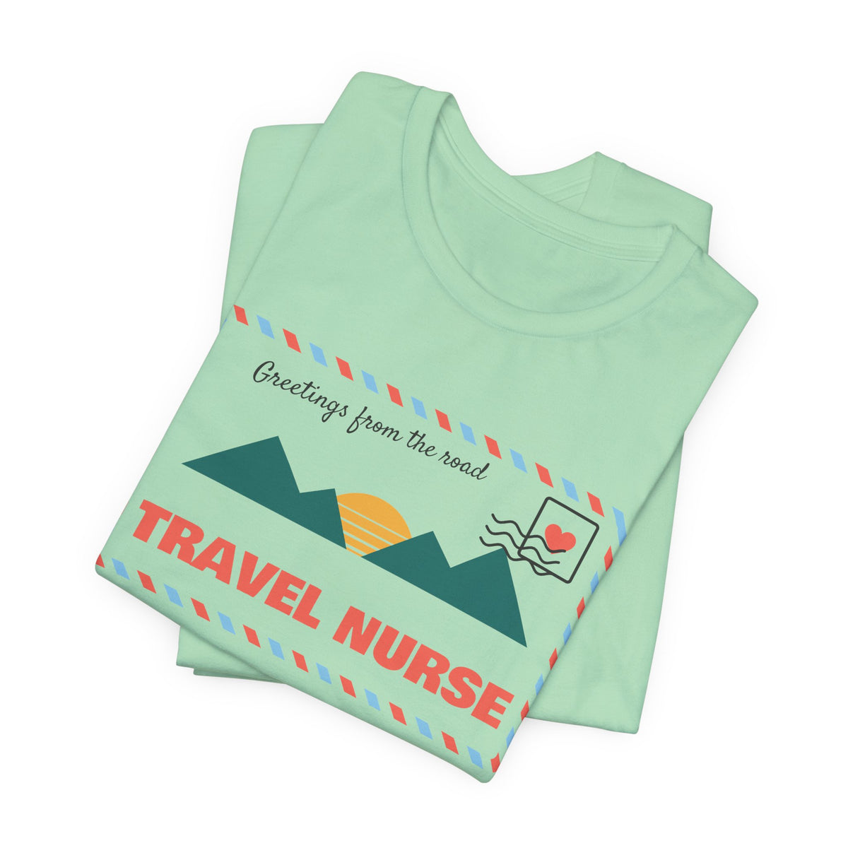 Travel Nurse Retro Postcard Tee