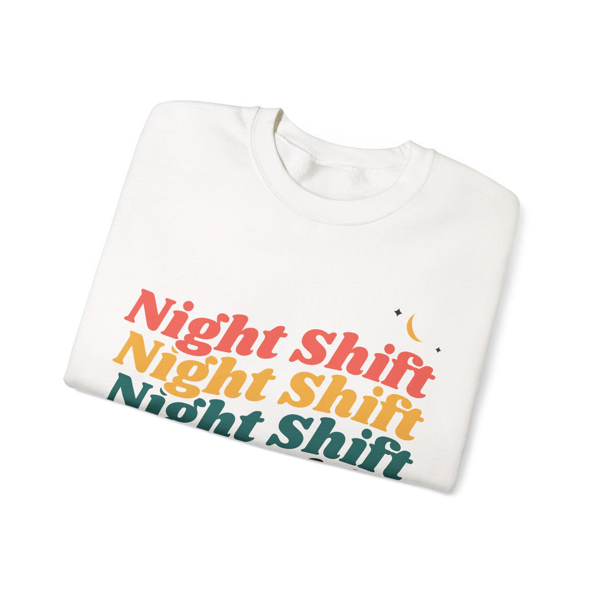 Night Shift Nurse Retro Crewneck Sweatshirt
