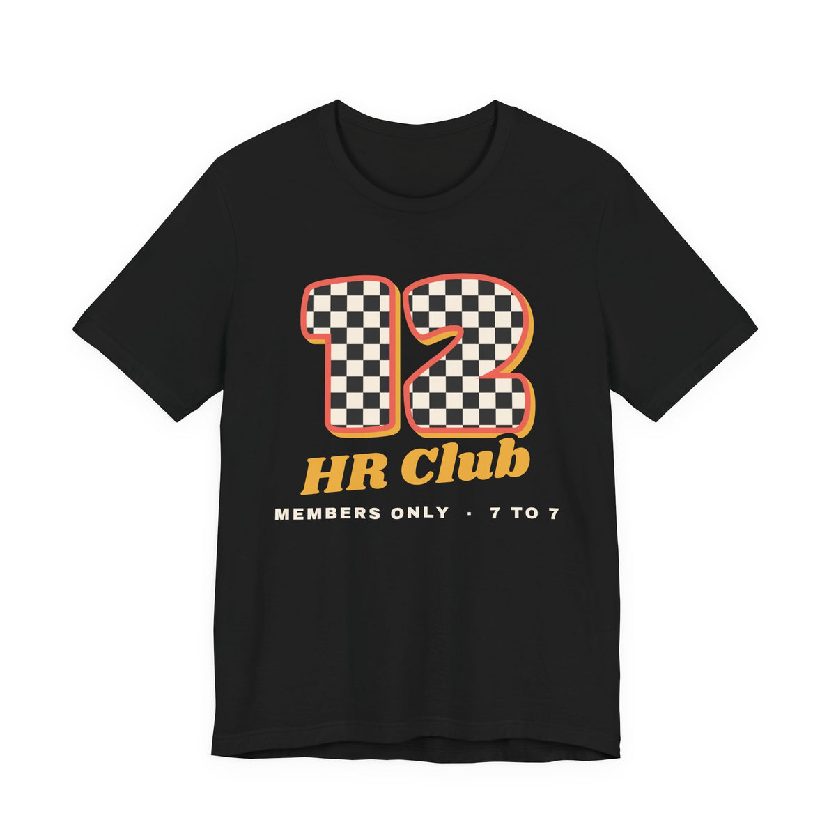 12 HR Club Retro Checkerboard Nurse Tee