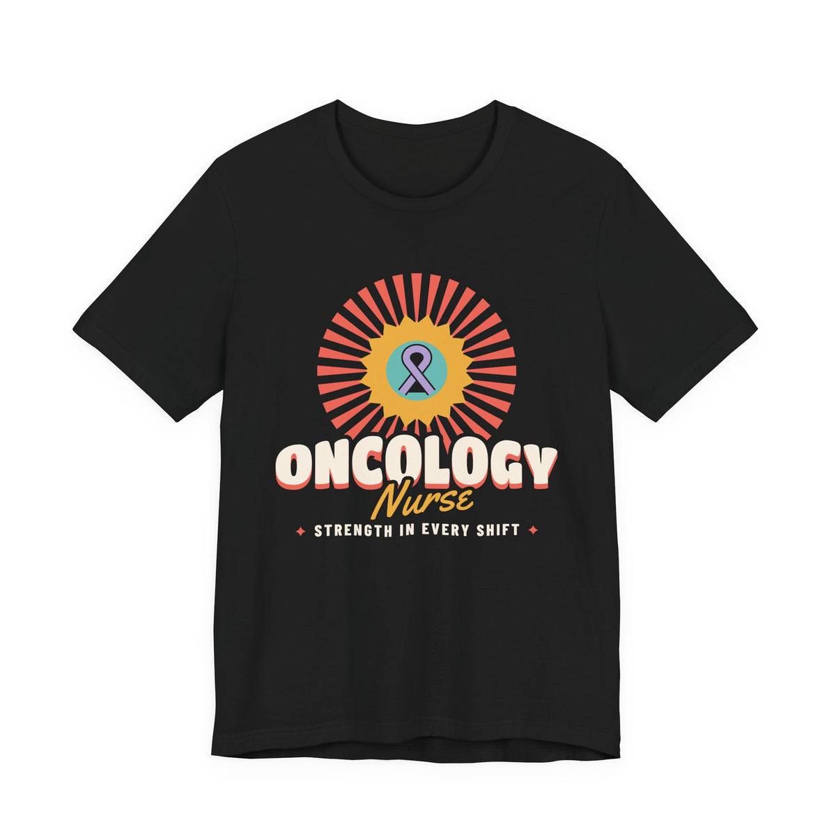 Oncology Nurse Sunflower Ribbon Tee