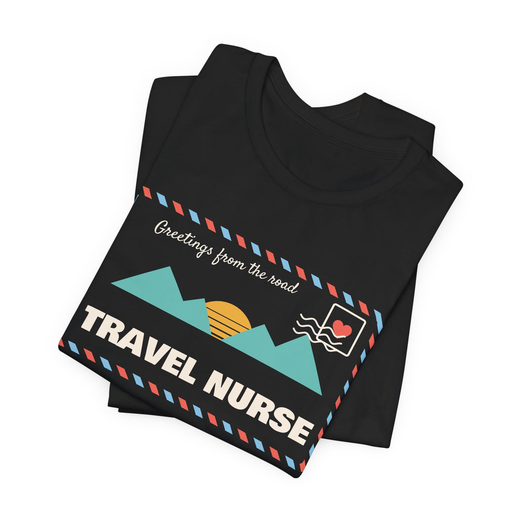 Travel Nurse Retro Postcard Tee