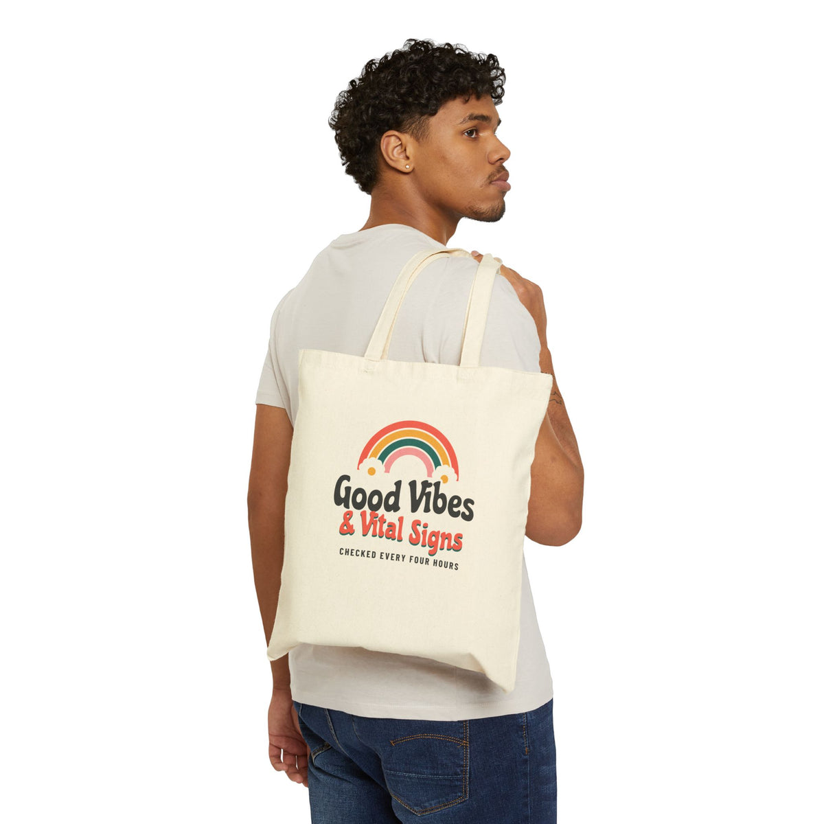 Good Vibes and Vital Signs Nurse Tote Bag
