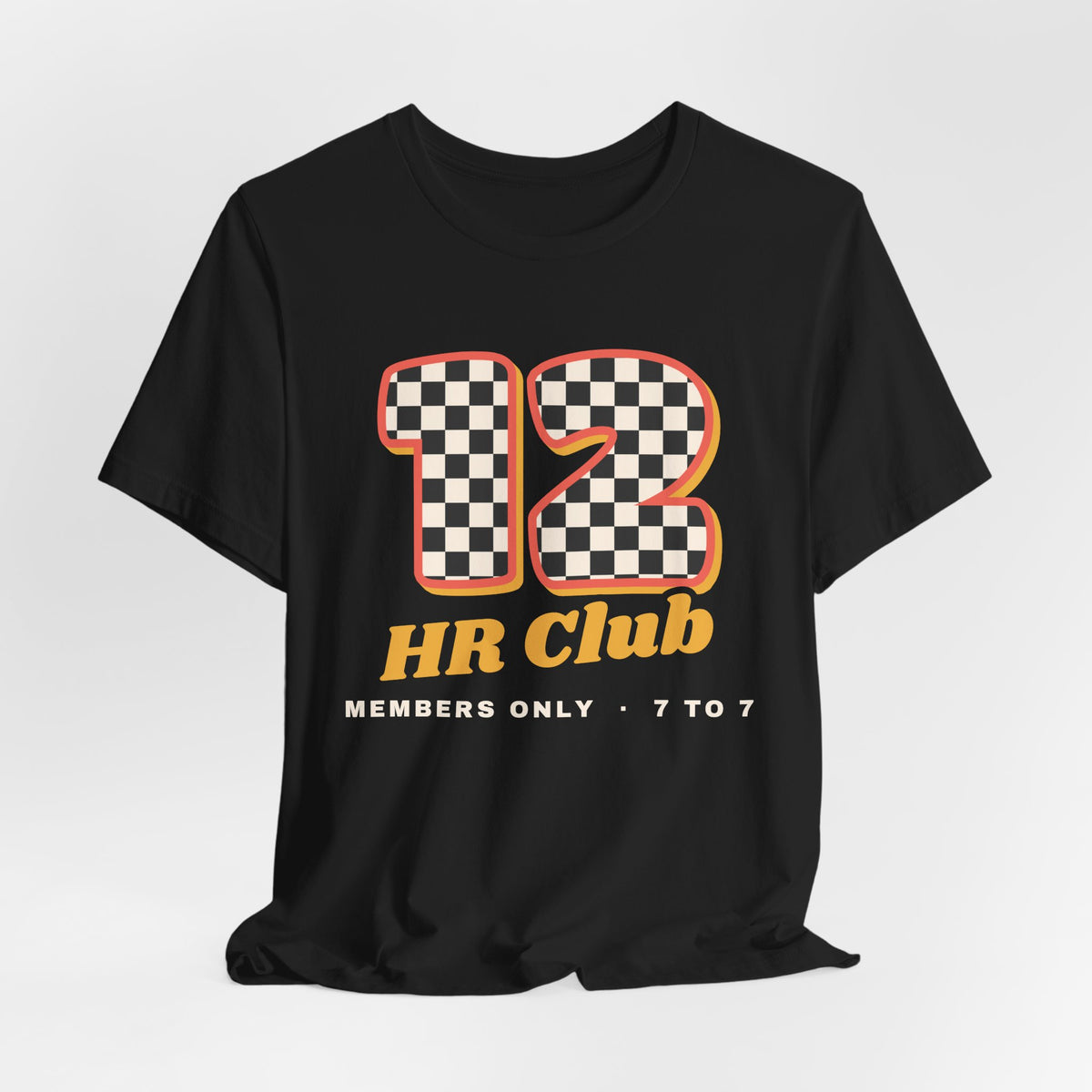 12 HR Club Retro Checkerboard Nurse Tee