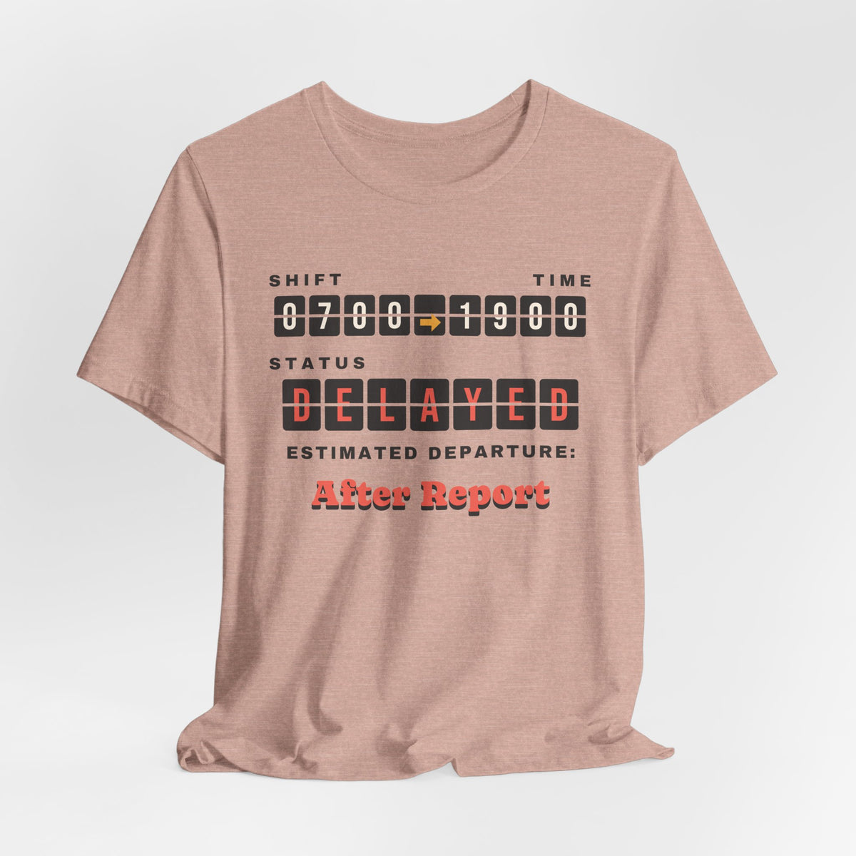 Shift Status Delayed Split Flap Board Nurse Tee