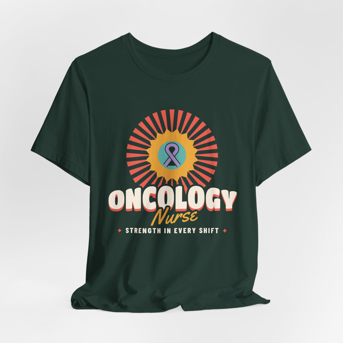 Oncology Nurse Sunflower Ribbon Tee