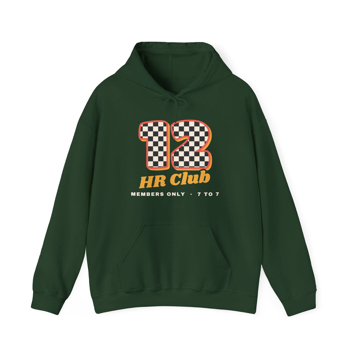 12 HR Club Retro Checkerboard Nurse Hoodie