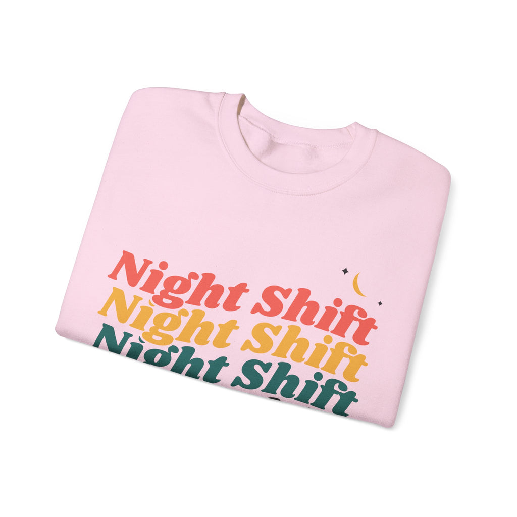 Night Shift Nurse Retro Crewneck Sweatshirt