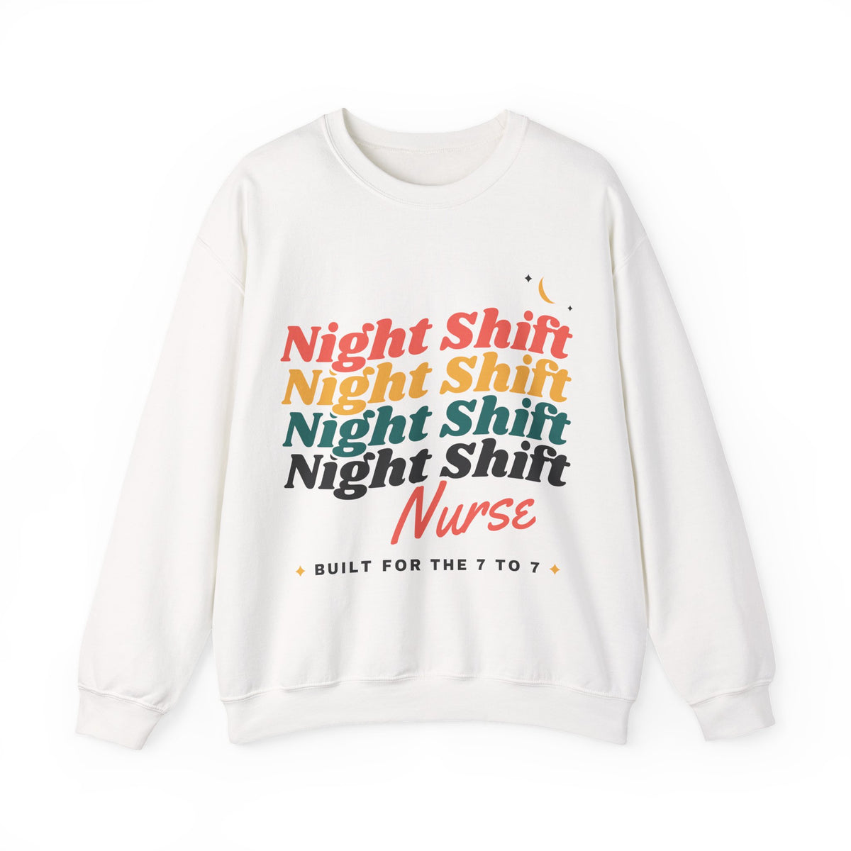 Night Shift Nurse Retro Crewneck Sweatshirt
