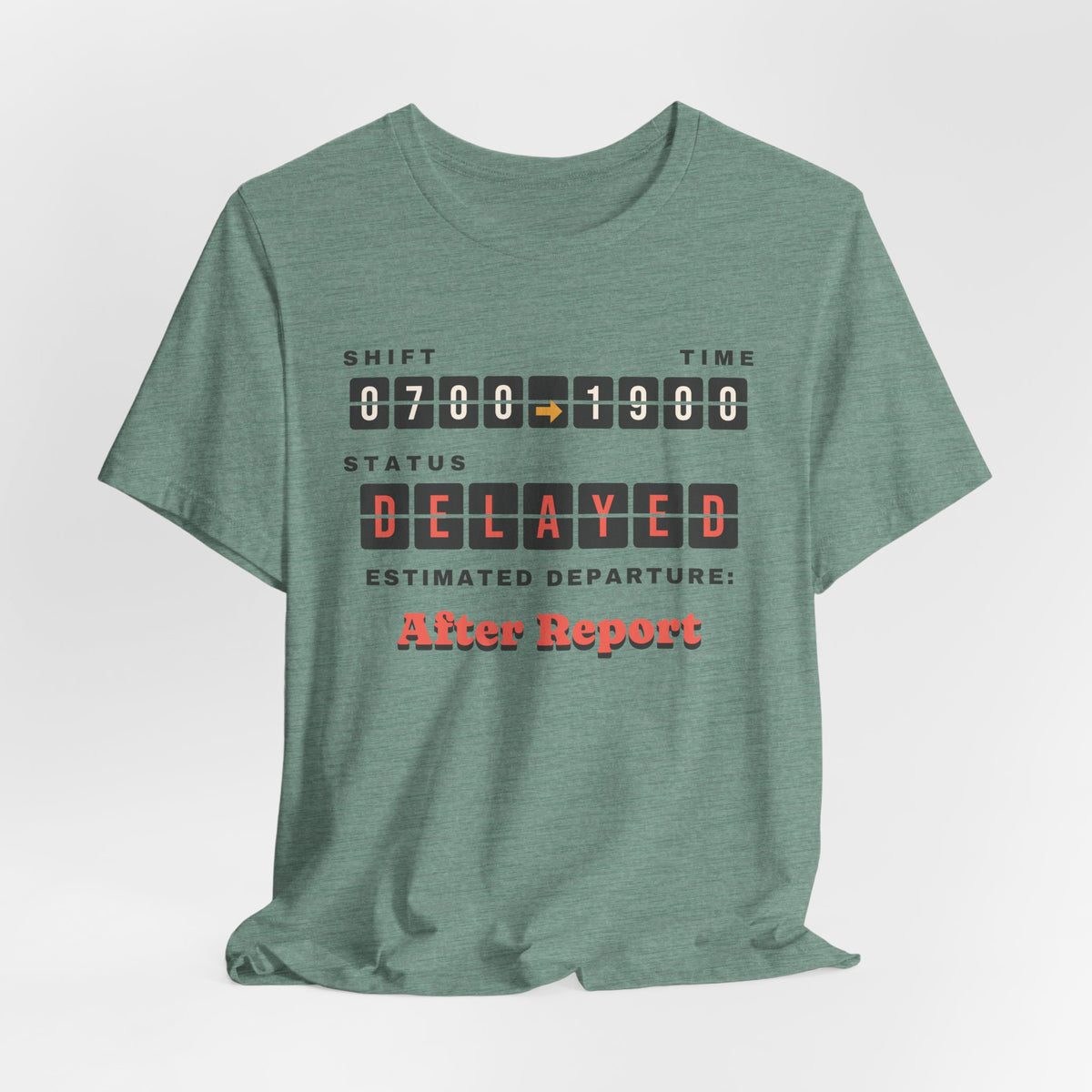 Shift Status Delayed Split Flap Board Nurse Tee