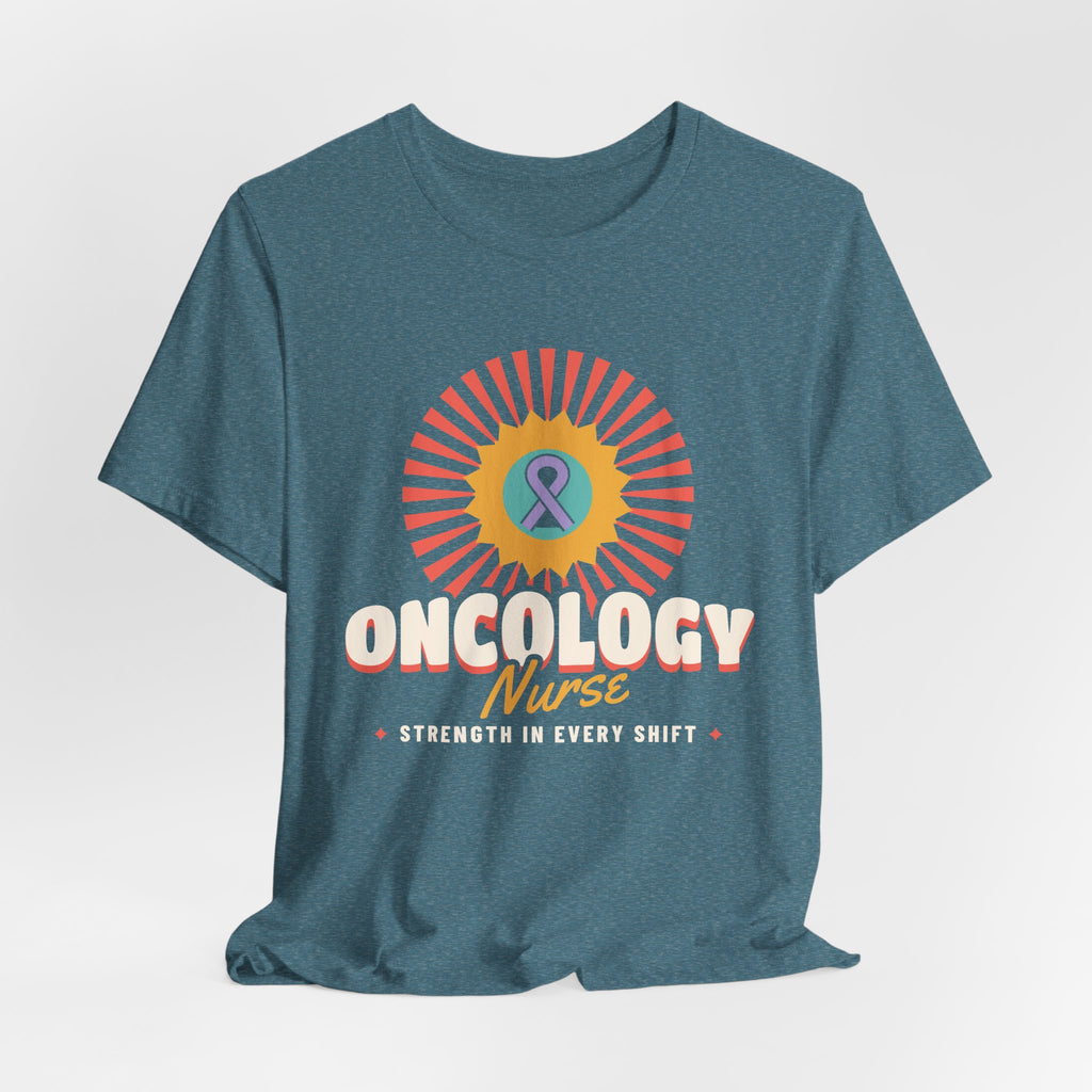 Oncology Nurse Sunflower Ribbon Tee