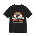 Good Vibes and Vital Signs Retro Rainbow Nurse Tee