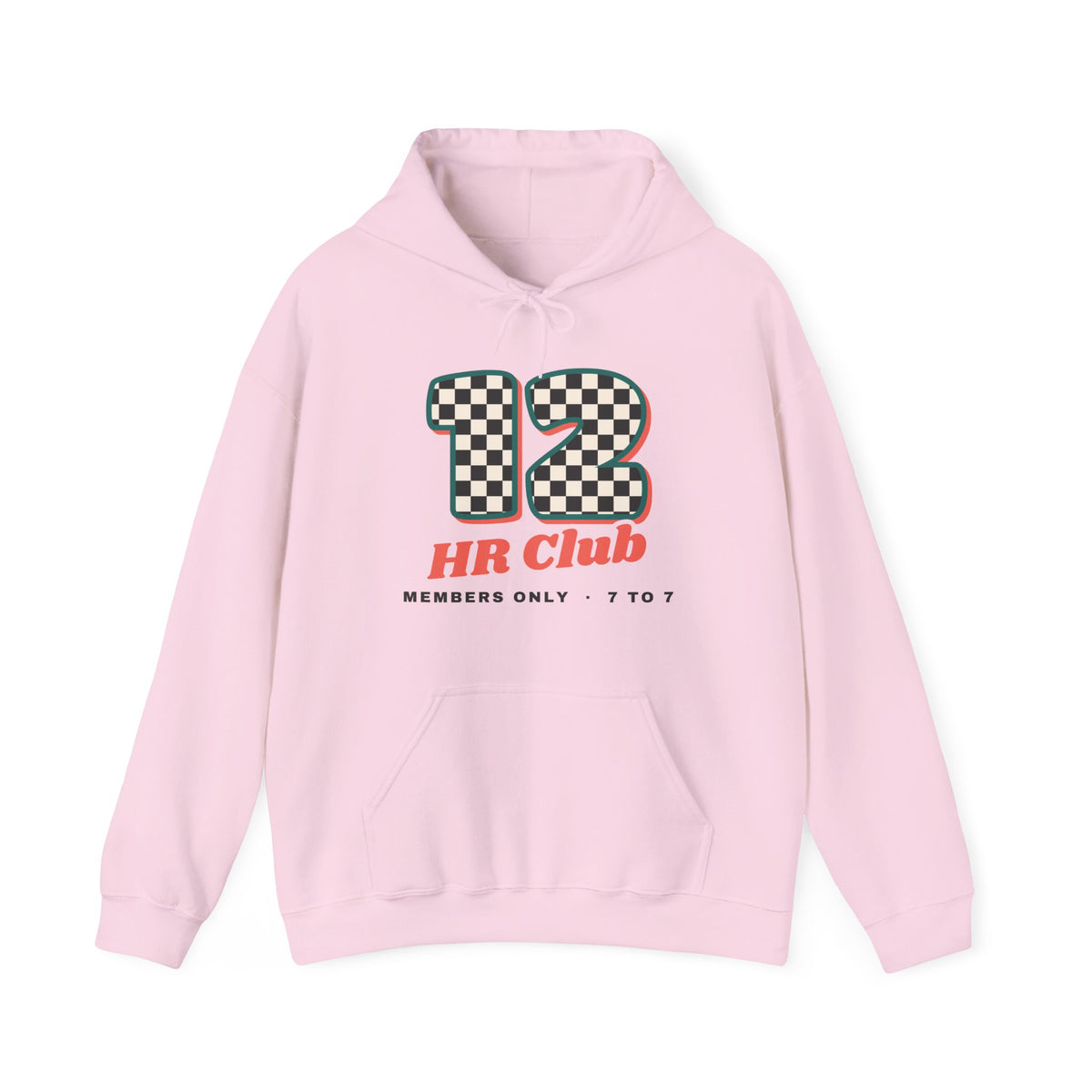 12 HR Club Retro Checkerboard Nurse Hoodie