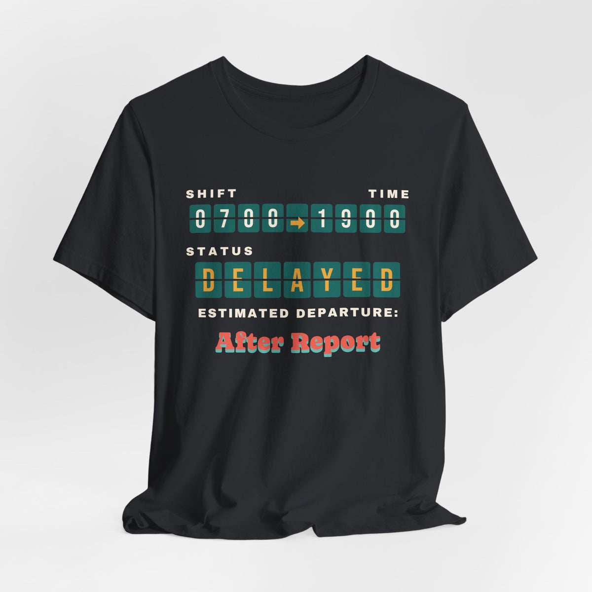 Shift Status Delayed Split Flap Board Nurse Tee