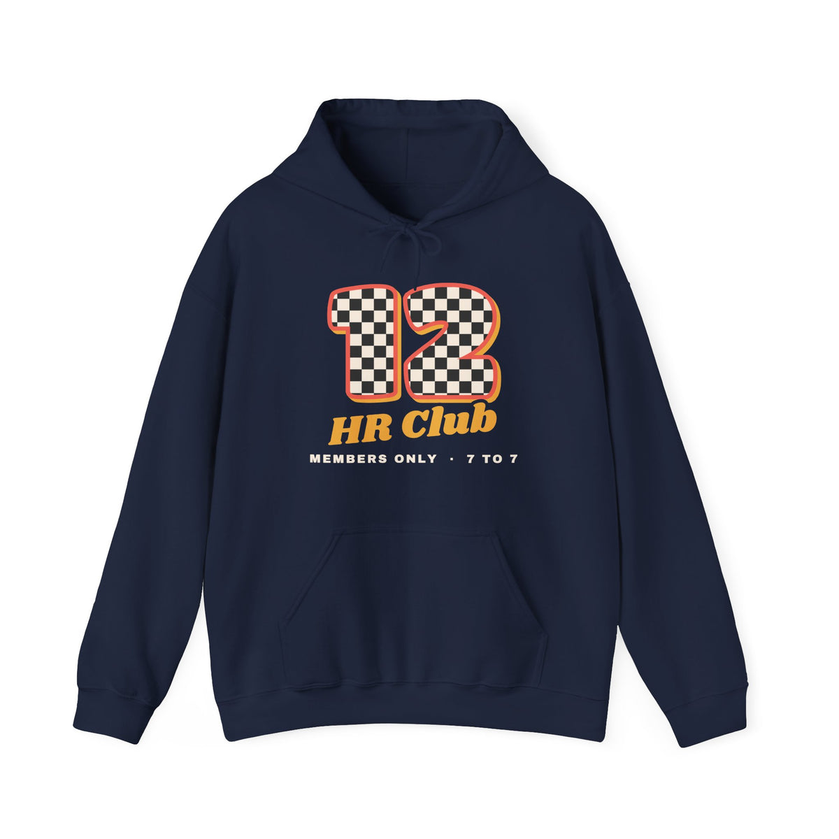 12 HR Club Retro Checkerboard Nurse Hoodie