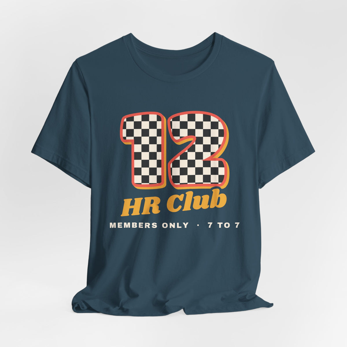 12 HR Club Retro Checkerboard Nurse Tee