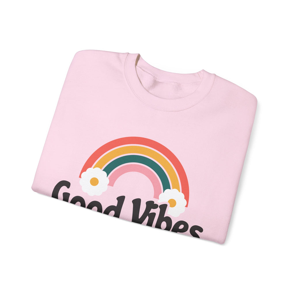 Good Vibes and Vital Signs Retro Nurse Crewneck Sweatshirt