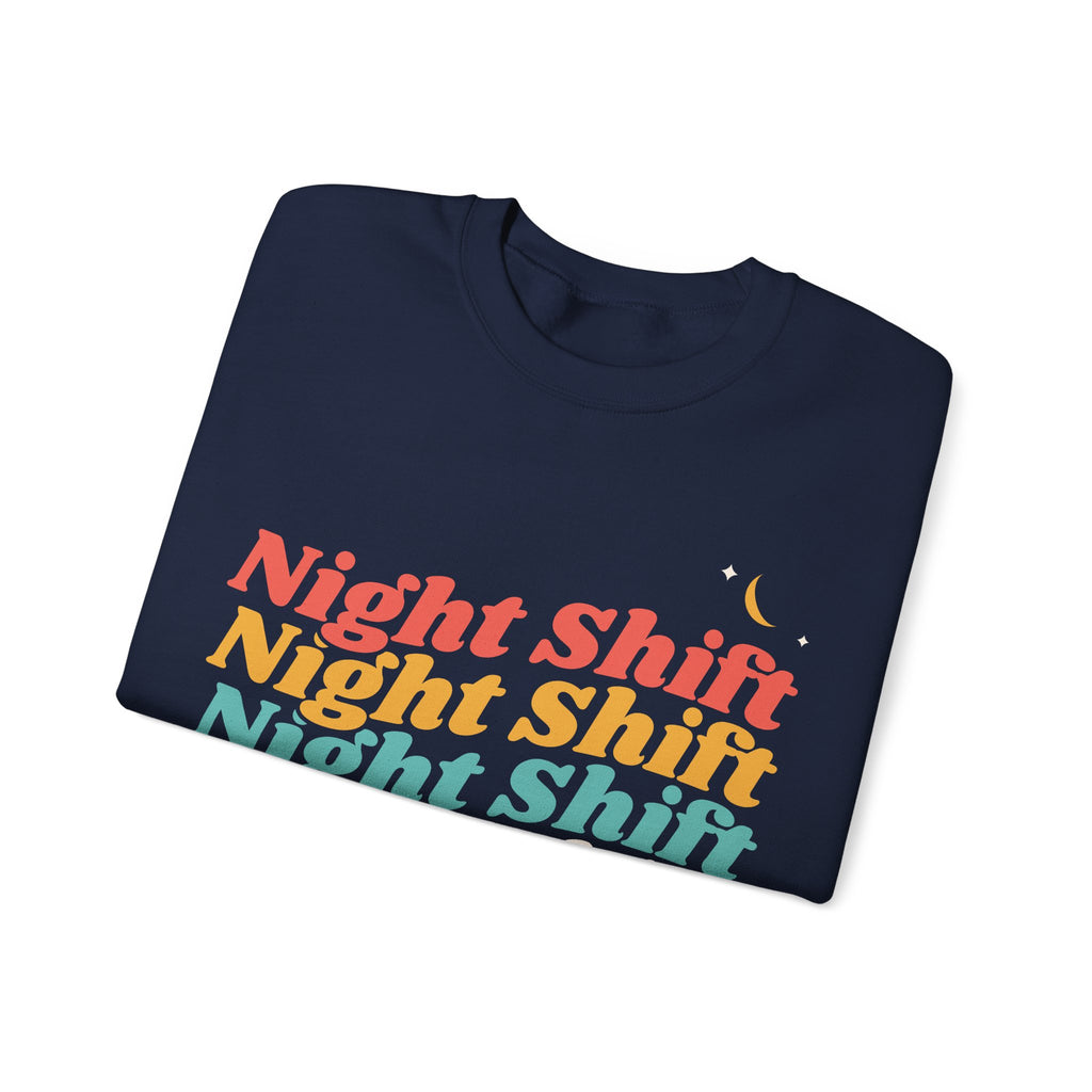 Night Shift Nurse Retro Crewneck Sweatshirt