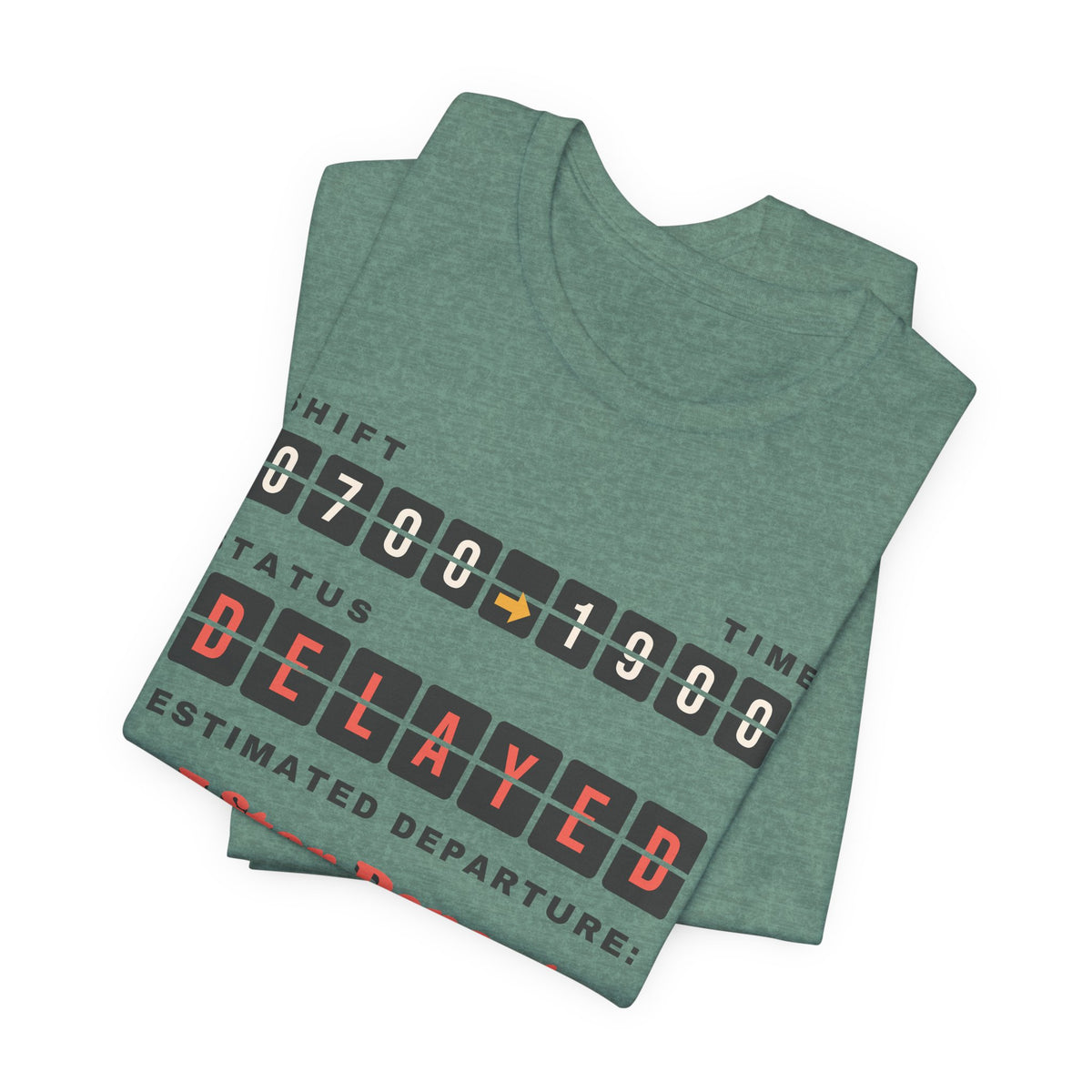 Shift Status Delayed Split Flap Board Nurse Tee