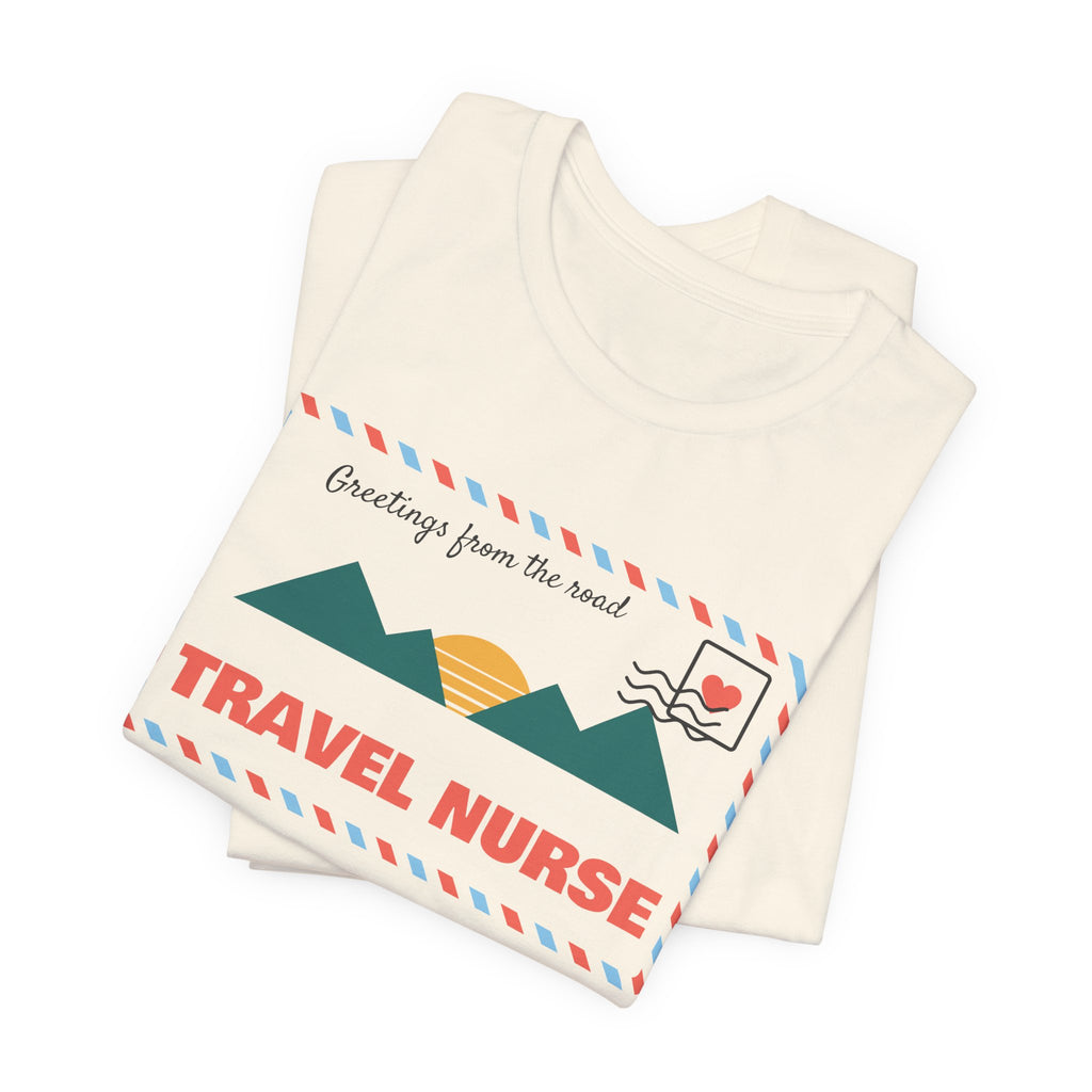 Travel Nurse Retro Postcard Tee