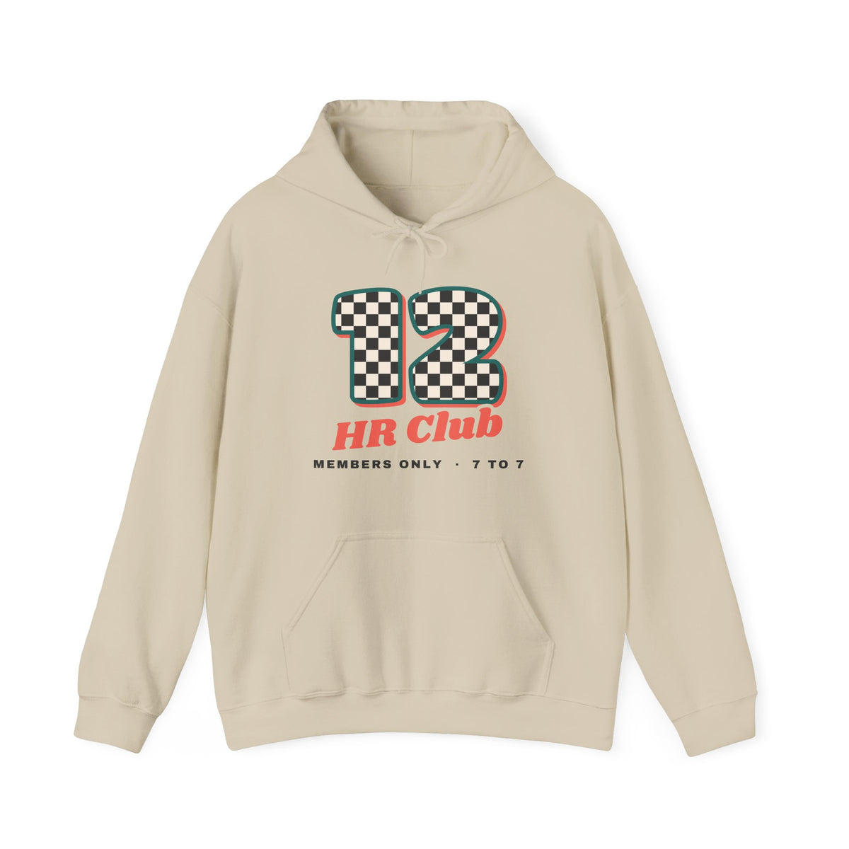 12 HR Club Retro Checkerboard Nurse Hoodie
