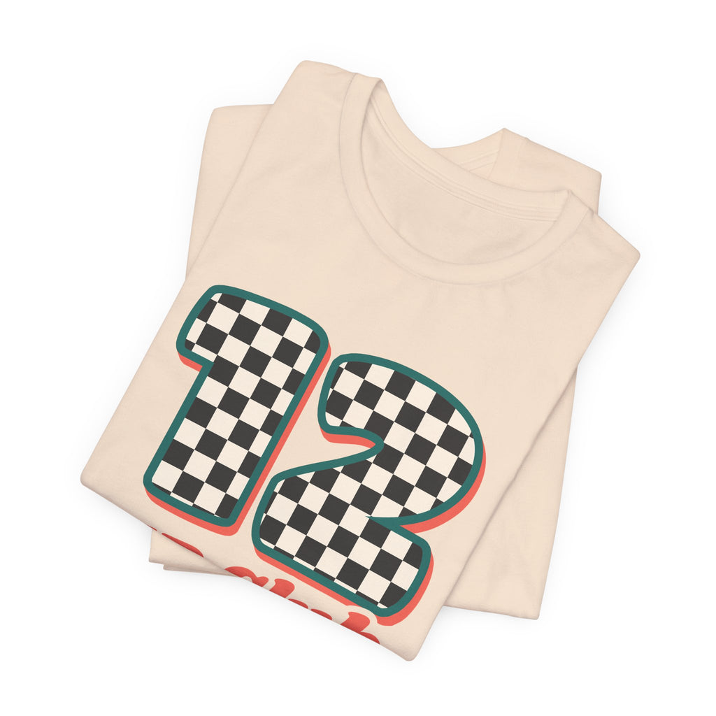 12 HR Club Retro Checkerboard Nurse Tee