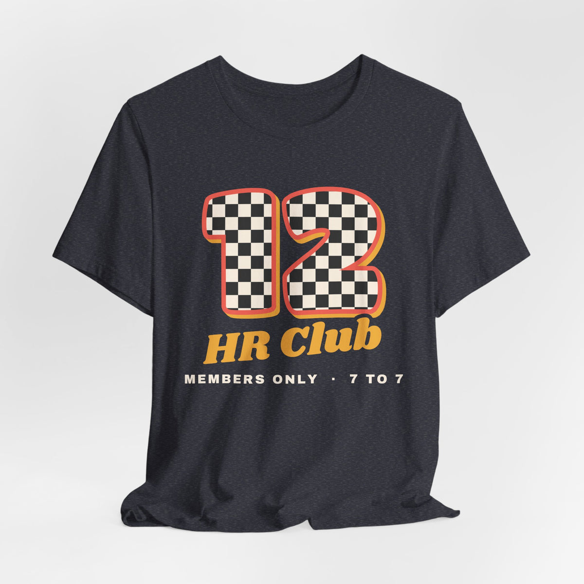12 HR Club Retro Checkerboard Nurse Tee