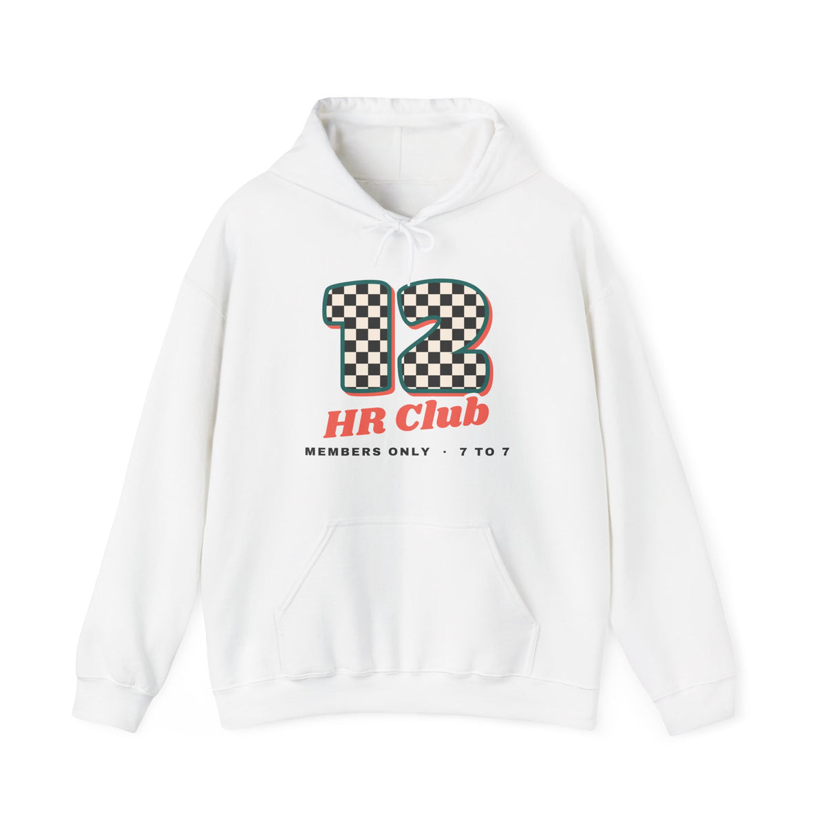 12 HR Club Retro Checkerboard Nurse Hoodie