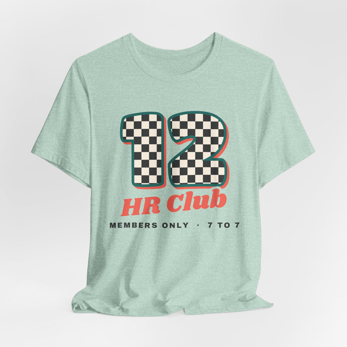 12 HR Club Retro Checkerboard Nurse Tee