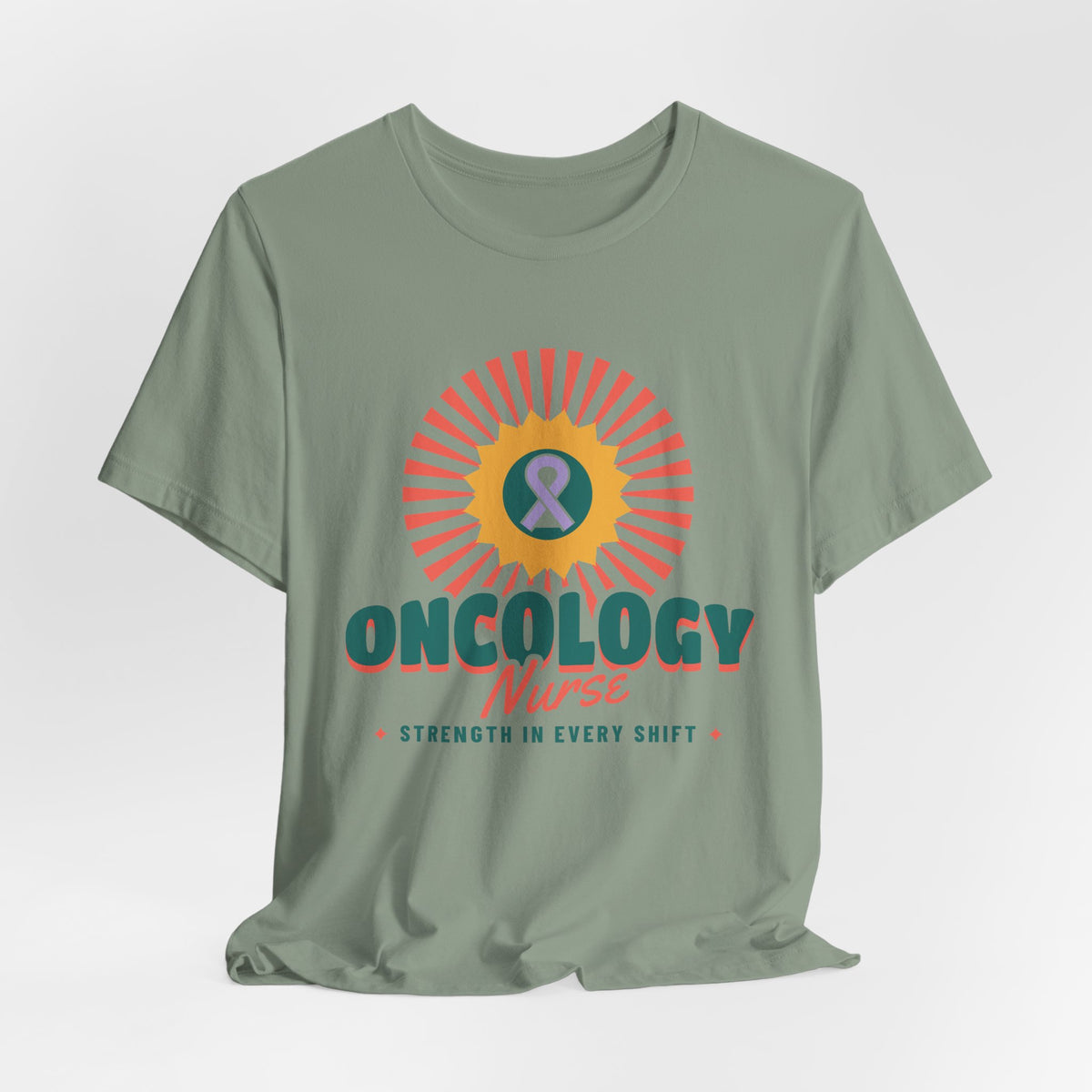 Oncology Nurse Sunflower Ribbon Tee