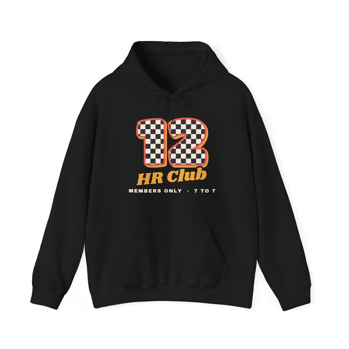 12 HR Club Retro Checkerboard Nurse Hoodie