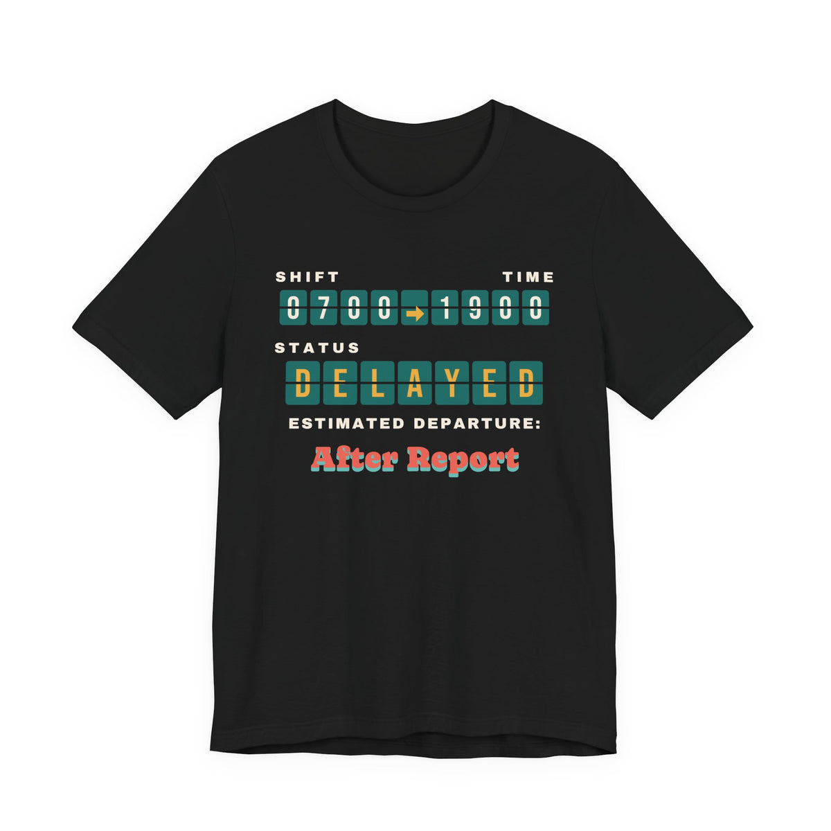 Shift Status Delayed Split Flap Board Nurse Tee