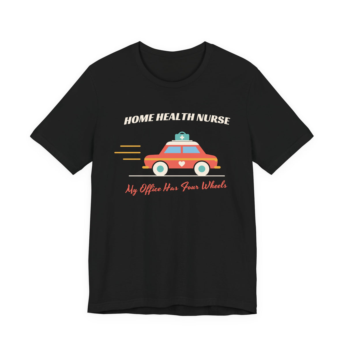 Home Health Nurse Retro Car Tee